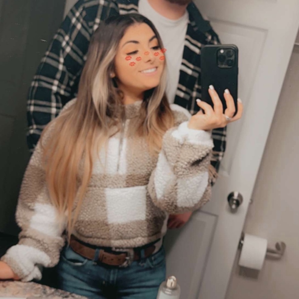 Cropped Sherpa sweatshirt - Picture 4 of 4
